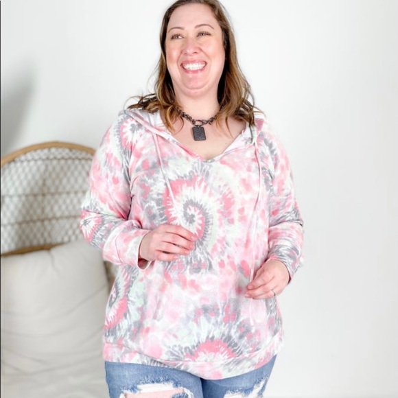 Tie dye hooded top - Picture 1 of 4